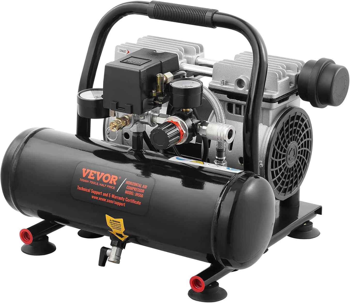 VEVOR 1 Gallon Air Compressor: Ultra Quiet & Portable - Perfect for Auto Repair and Tire Inflation