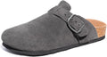 FITORY Mens Suede Clogs with Arch Support - Comfortable (Style 6QWV)
