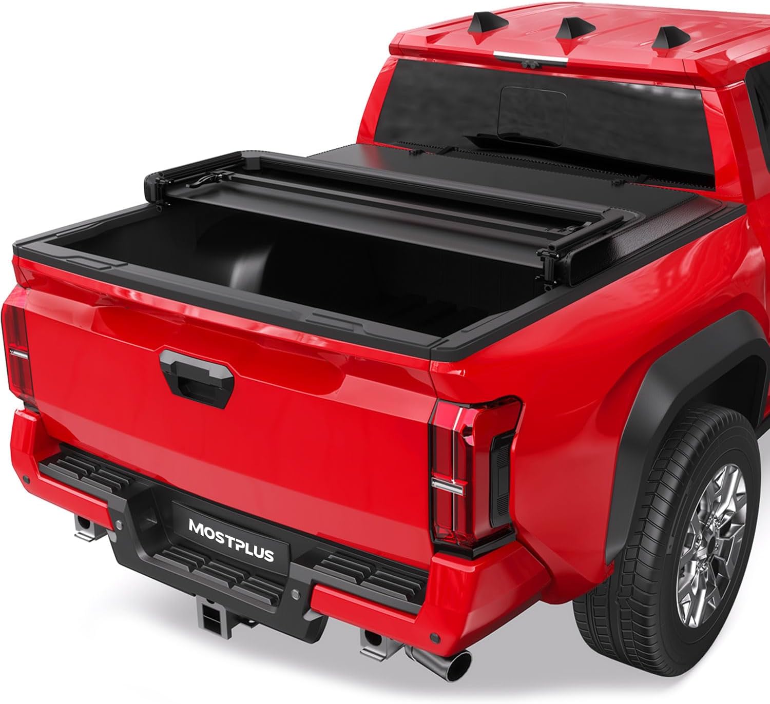 MOSTPLUS 5 FT Tri Fold Soft Truck Bed Tonneau Cover for Tacoma