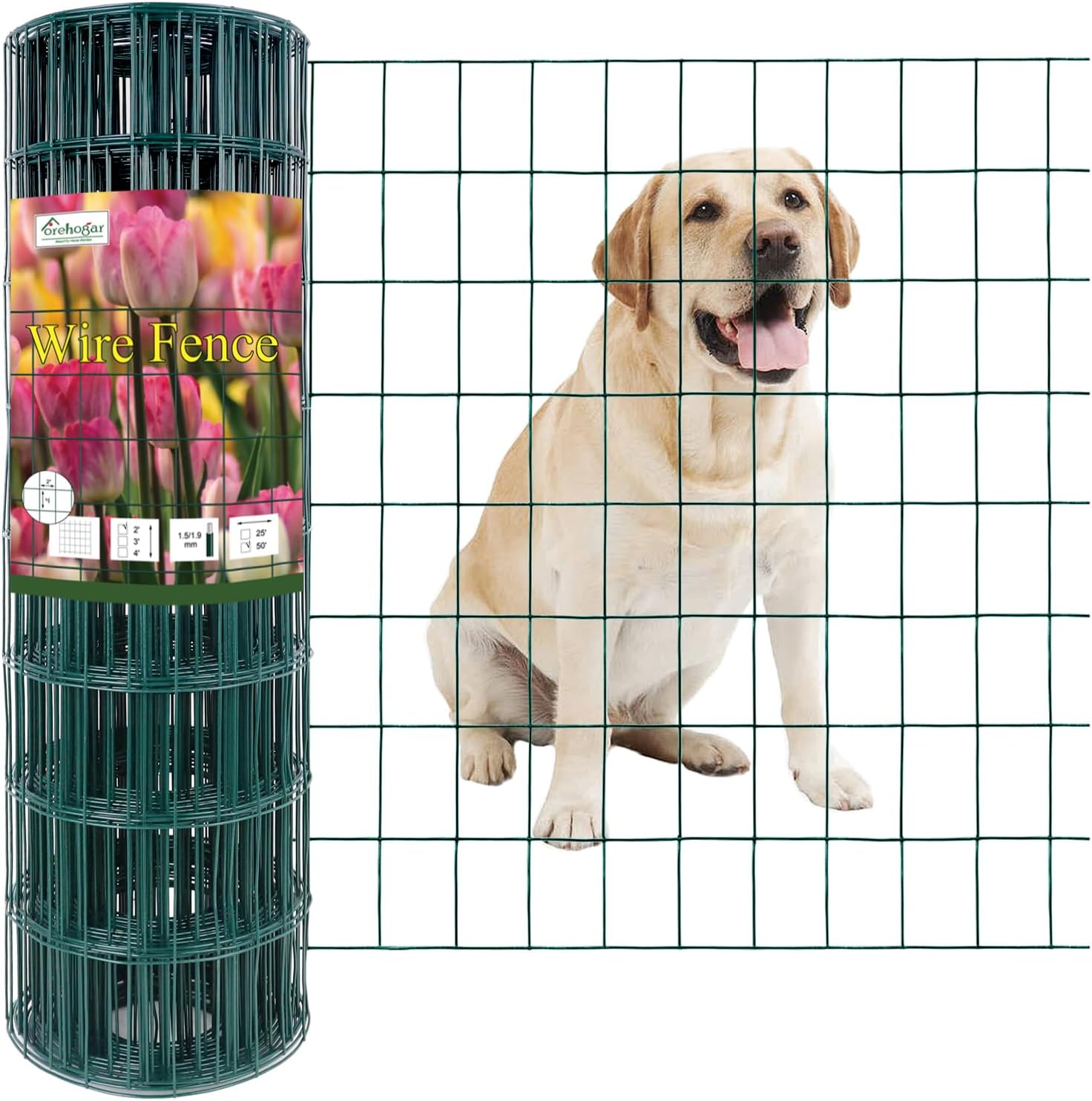 Green PVC Coated Welded Wire Fence for Garden Protection