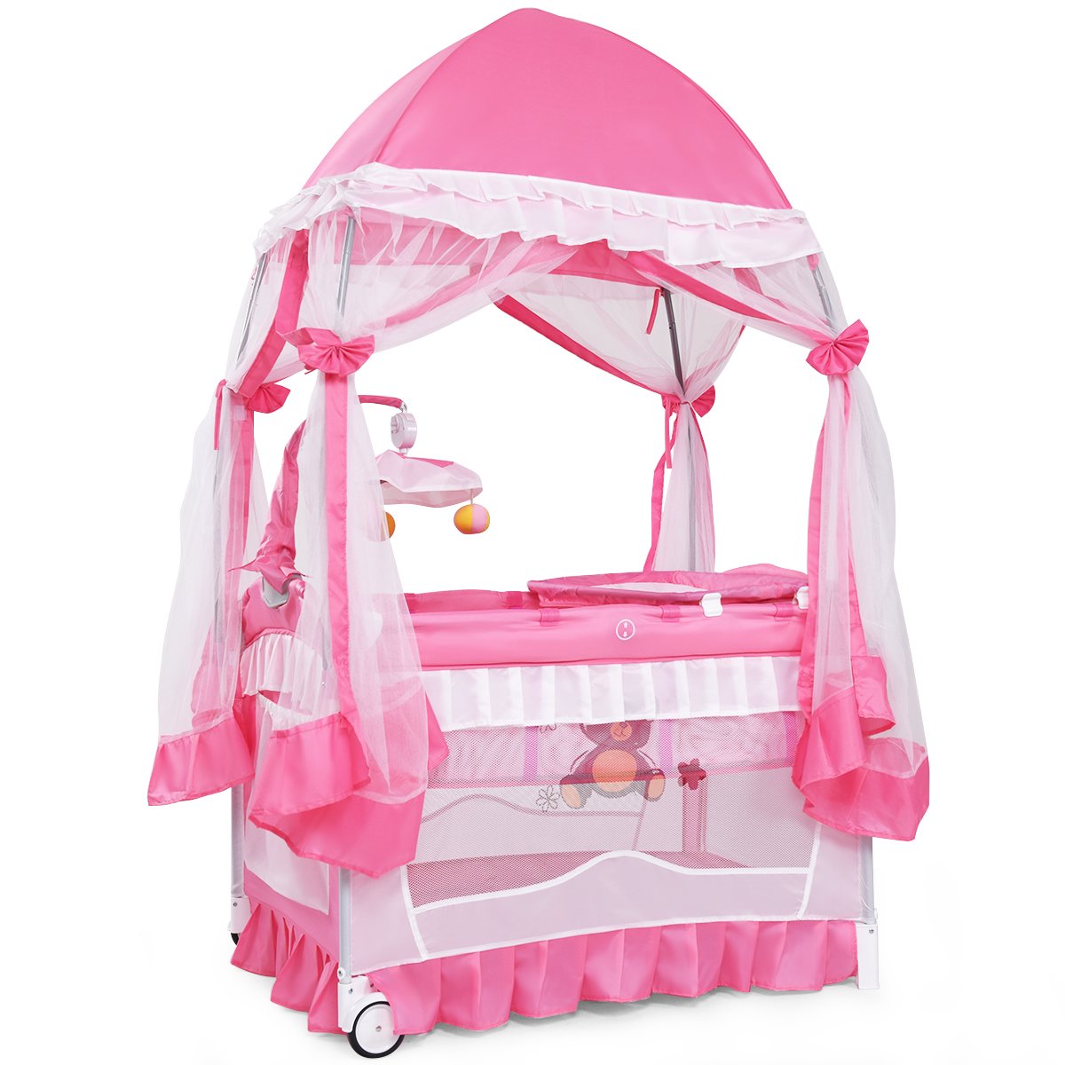 BABY JOY 4 in 1 Pack and Play: Portable Baby Playard