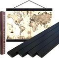 48 in Sturdy Magnetic Poster Hanger Frame - Teak Wood Minimalist