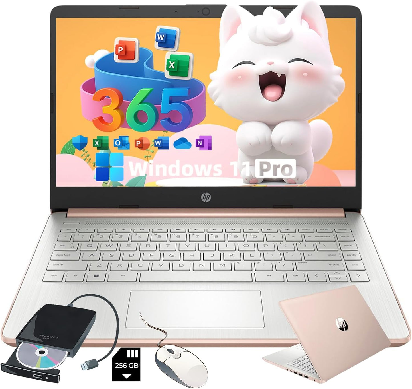 HP Flagship Everyday Laptop with AI-Powered Office 365 Features