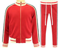 G-Style USA Men's Velour Velvet Tracksuit Set - Retro Trim Comfort