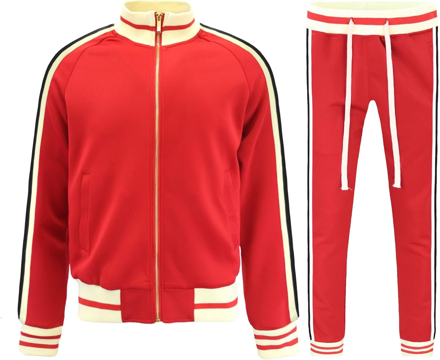 G-Style USA Men's Tiger Pattern Tracksuit Sets for Casual Wear