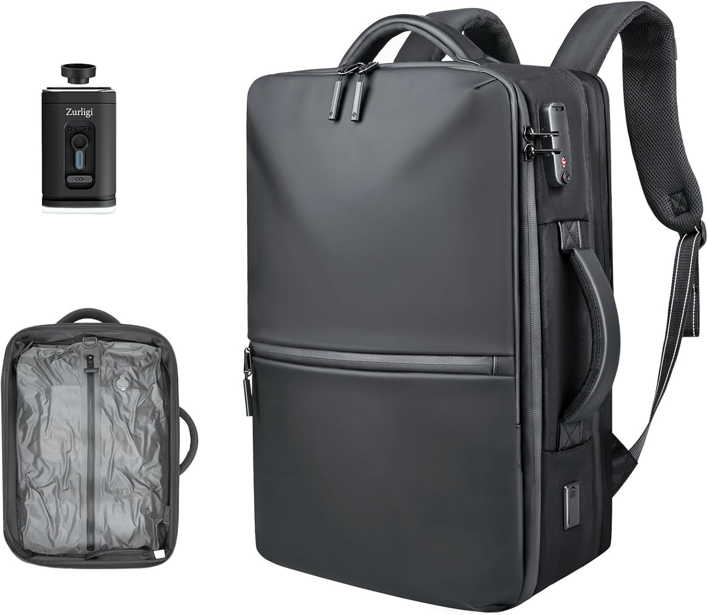 Zurligi Vacuum Seal Travel Backpack 60L with Expandable Design