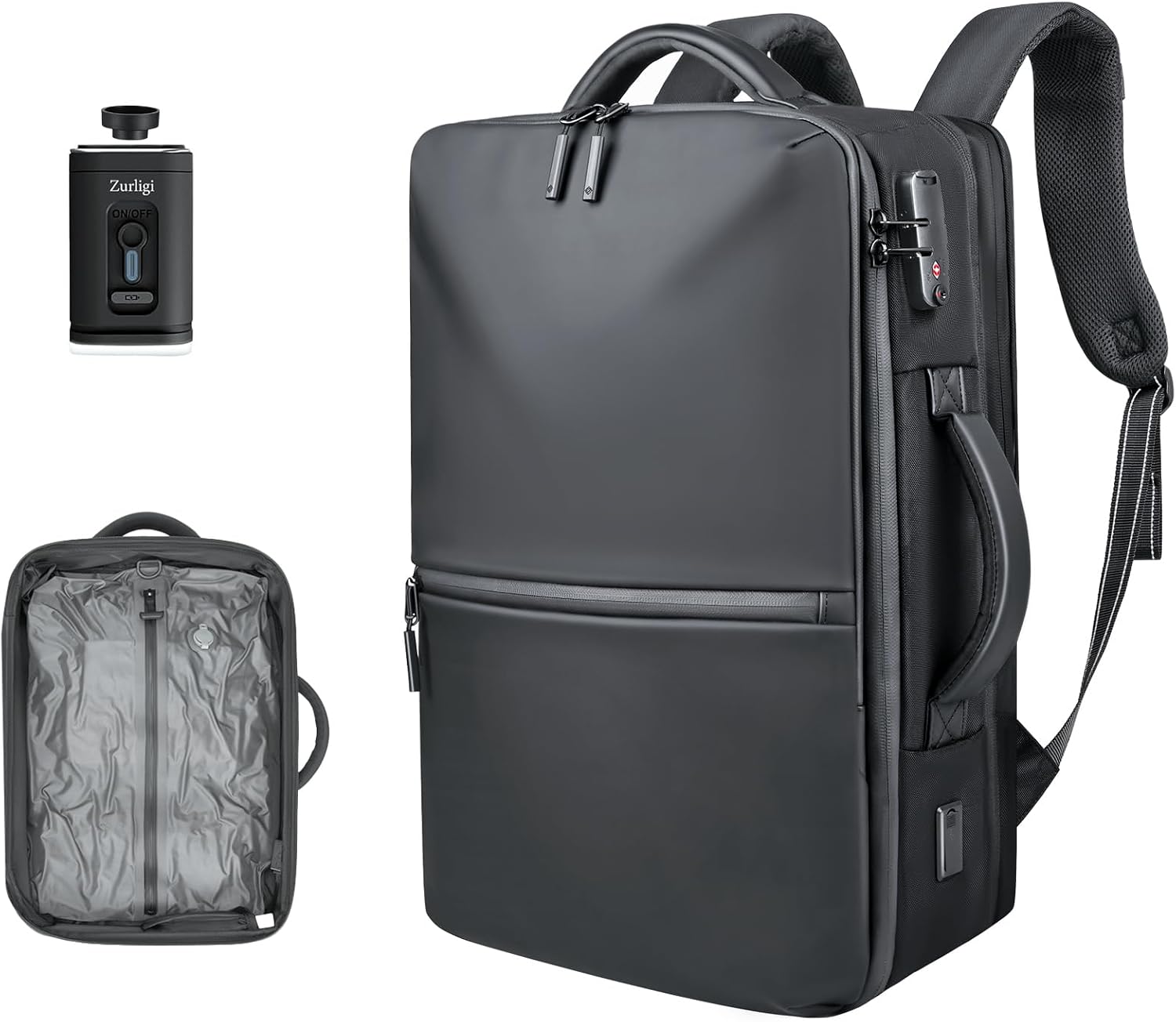 Zurligi Vacuum Seal Travel Backpack 60L with Expandable Design