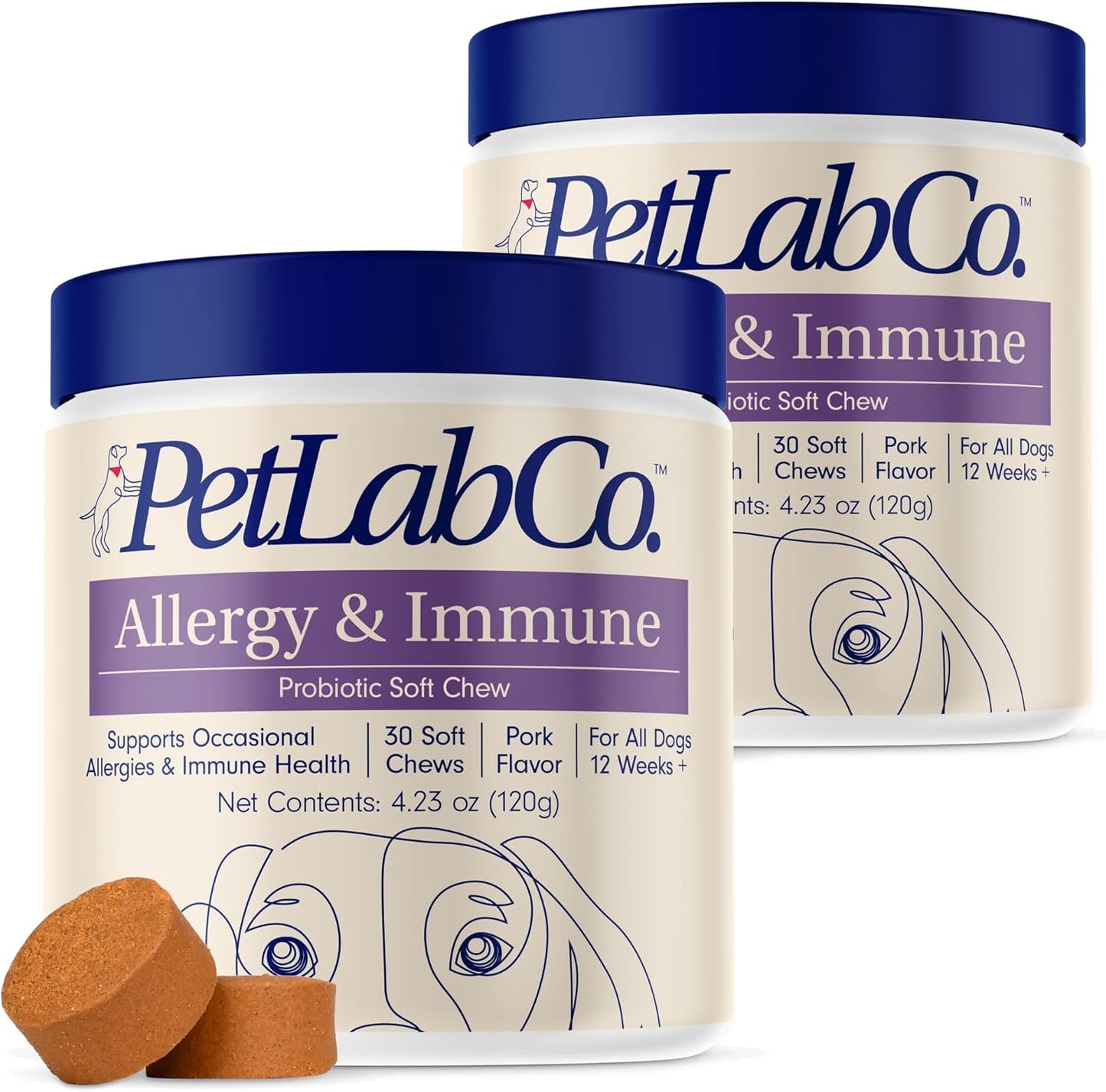 PetLab Co. Allergy & Immune Probiotics for Dogs - 30 Soft Chews