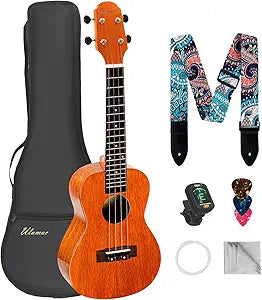 Ulumac Concert Ukulele: All Solid Mahogany 23in for Everyone