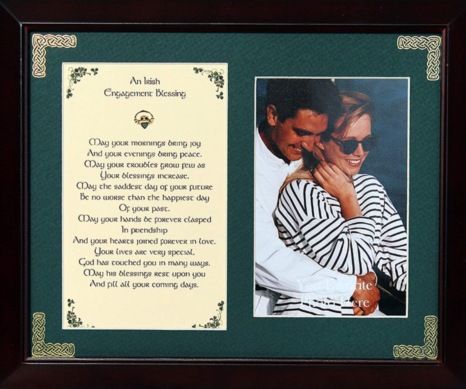 An Irish Engagement Blessing - 8x10 Inch Framed Photo Gift