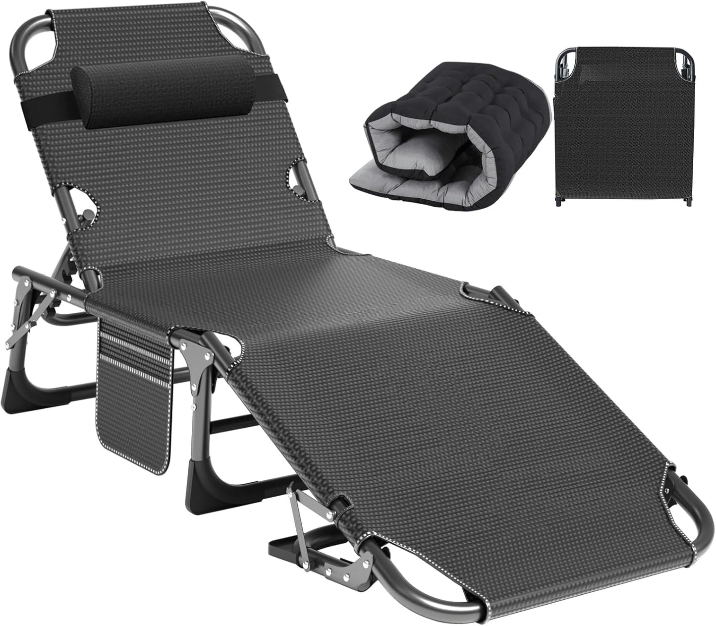 ABORON Heavy Duty Tanning Chair for Outdoor Relaxation