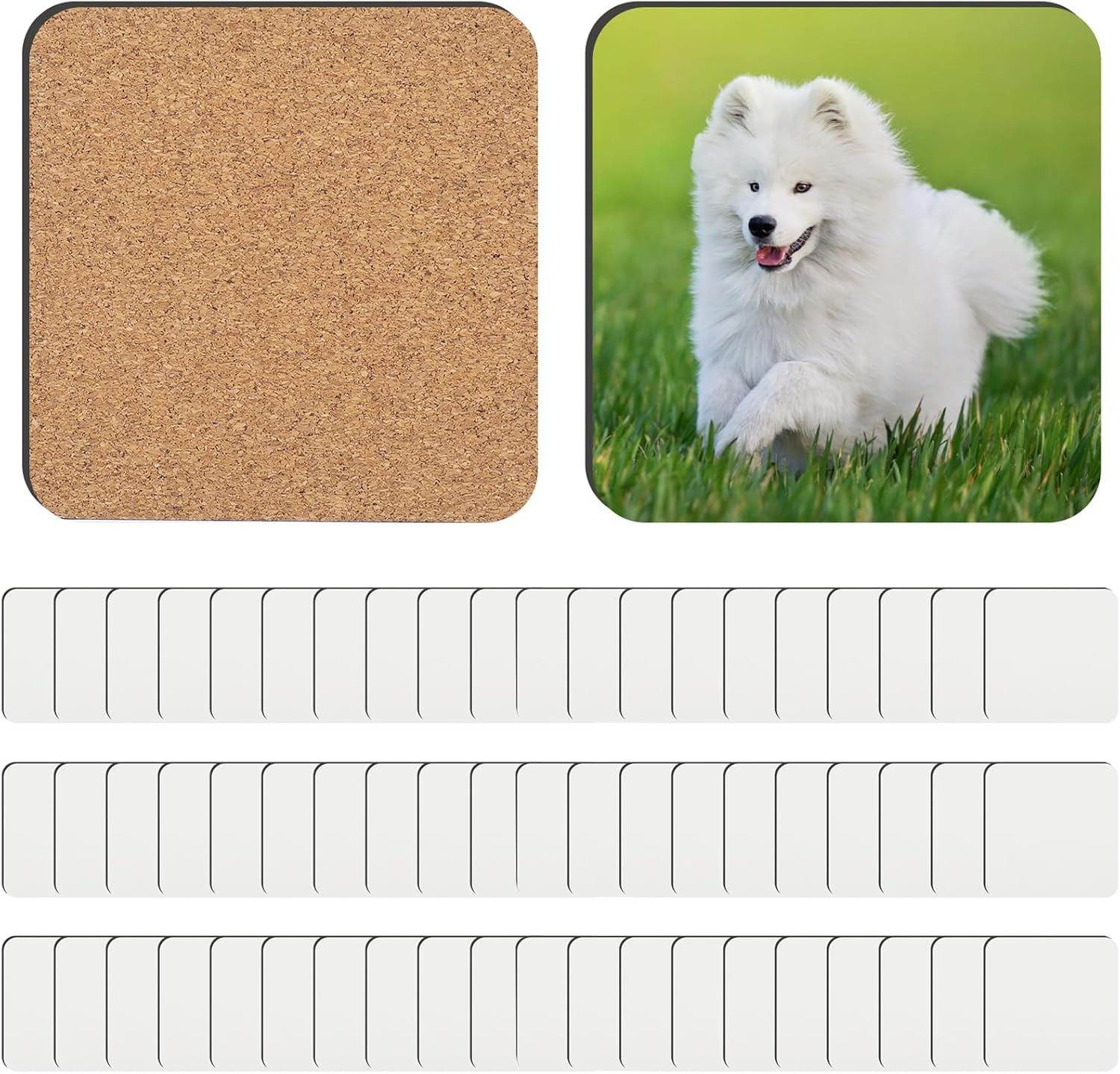 60 Pack Sublimation Coasters Blanks for Custom Crafts and Gifts