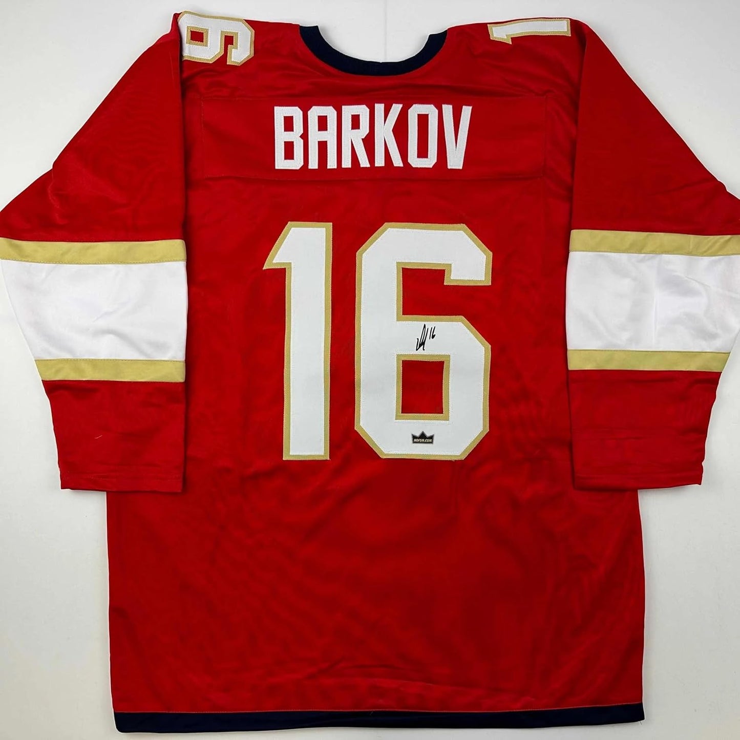 Facsimile Autographed Aleksander Barkov Red Hockey Jersey XL