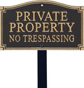 SmartSign Private Property No Trespassing Metal Plaque for Yard