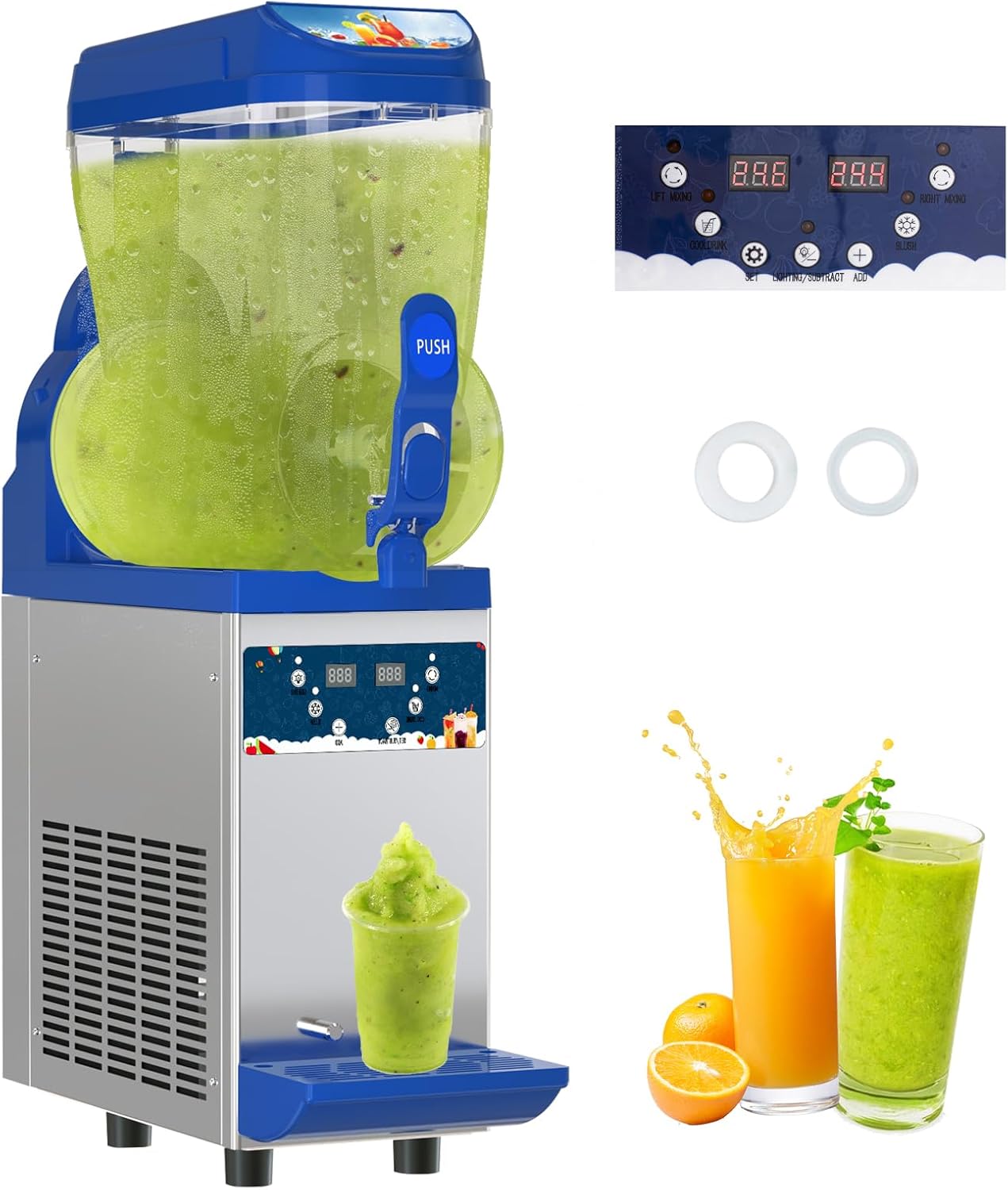 TECSPACE Commercial Slushy Machine - Refreshing Beverages in Minutes!
