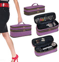 Compact Dual-Layer Hair Tool Case - Stylish Travel Storage