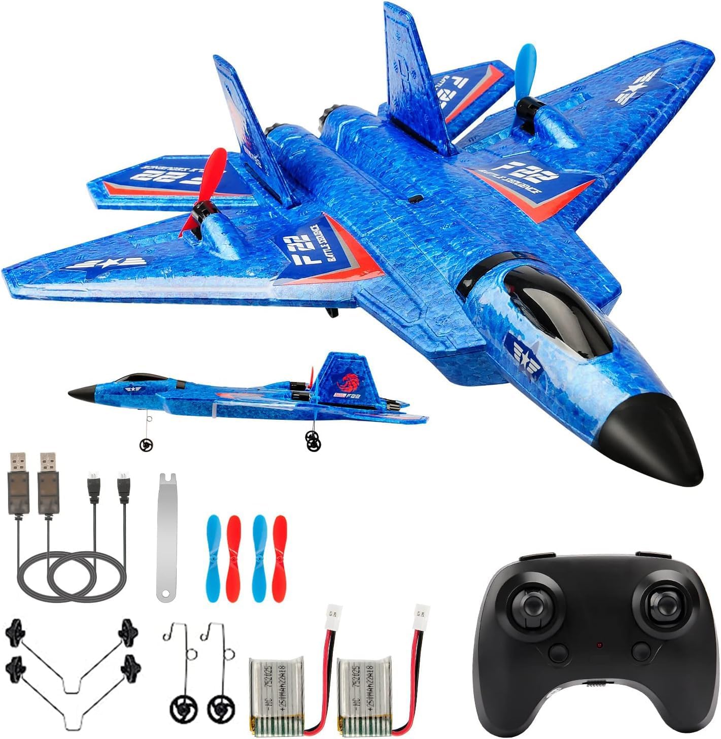 F22 RC Airplane Fighter Ready to Fly for Kids and Beginners