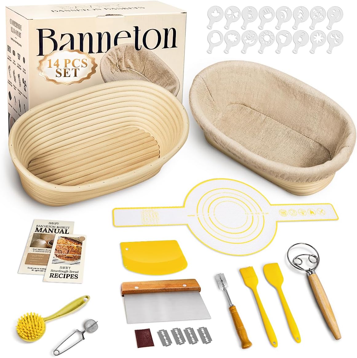 Sourdough Starter Kit with Complete Baking Supplies for Bread