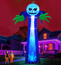 14 Ft Giant Halloween Inflatable Pumpkin Ghost - Rotating Blue Lights