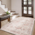 3x5 Pink Area Rug - Soft Washable Vintage Accent Rug