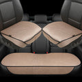 Beige Universal Car Seat Covers 3PCS - Breathable Four Seasons
