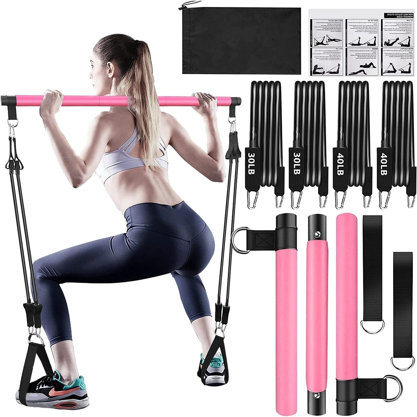 Pilates Bar Kit for Total Body Workout - Bbtops