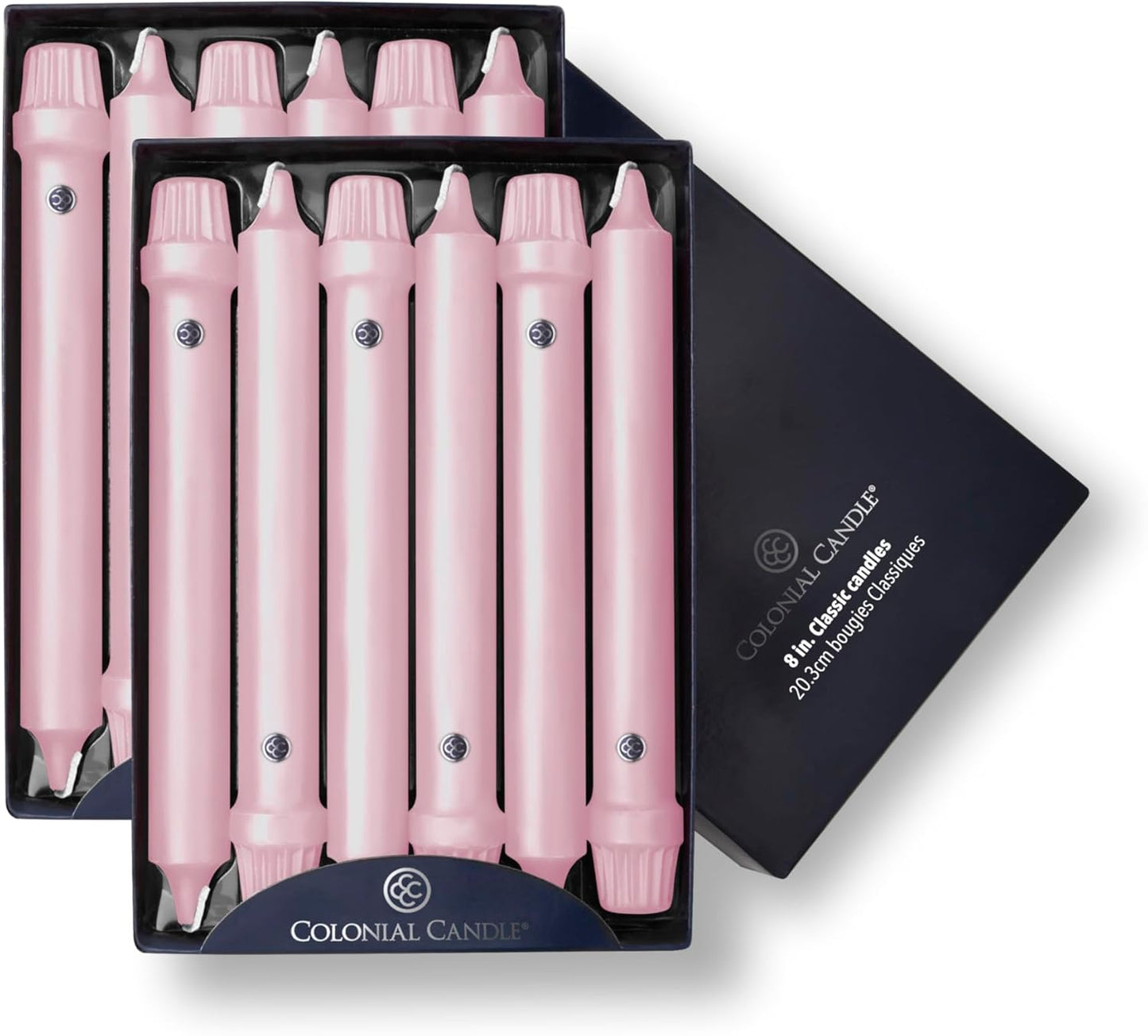 Persian Pink Unscented Taper Candles for Elegant Occasions