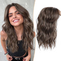 PANEWAY Hair Topper 16Inch Wavy Curly Clip In Synthetic Wiglets