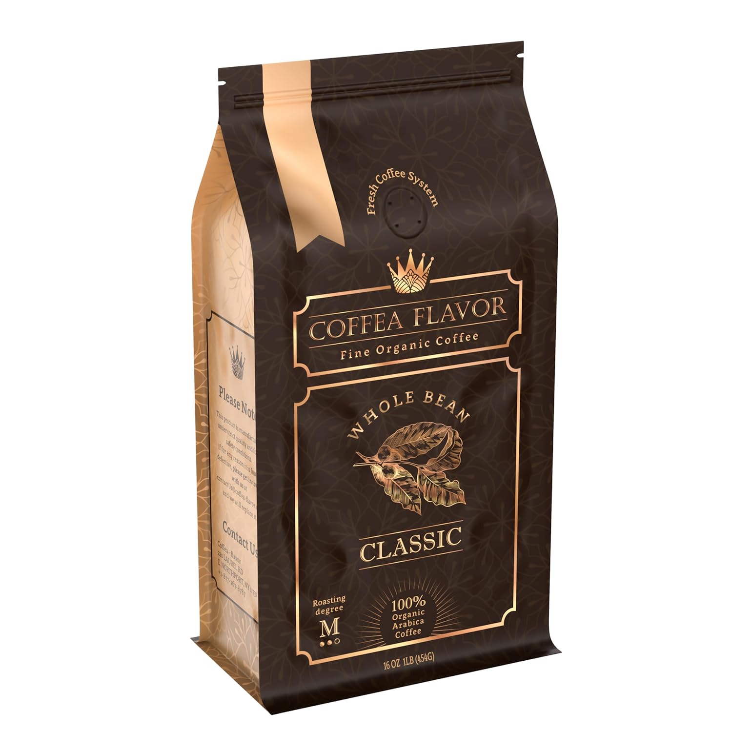 Smooth Organic Medium Roast - 100% Arabica Beans - Freshly Roasted 16 oz Bag