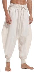 Men's Cotton Harem Pants Casual Loose Fit - Lightweight Comfort