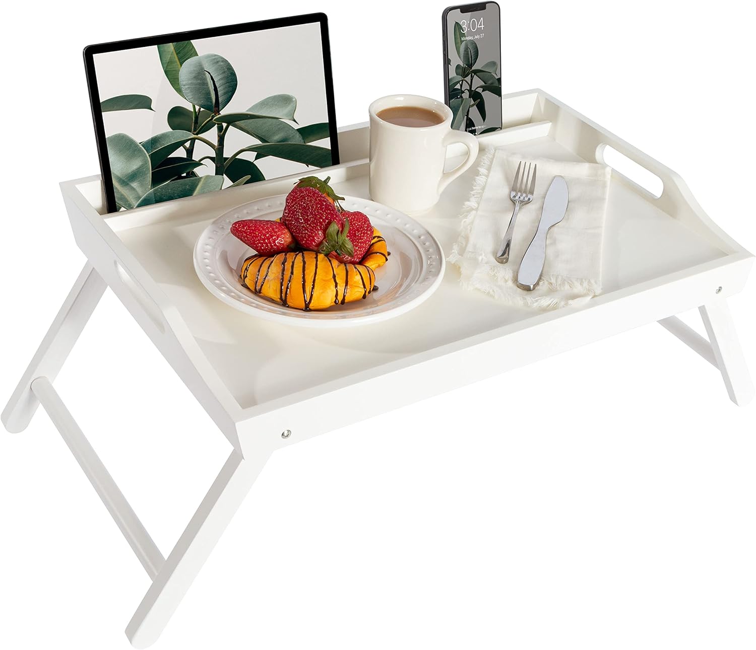 ROSSIE HOME Extra Large Wood Bed Tray for Breakfast and Work