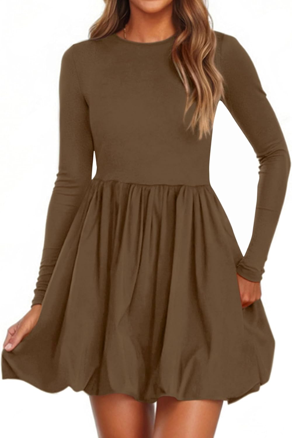 PRETTYGARDEN Fall Dresses for Women 2025 Cute A Line Mini Dress