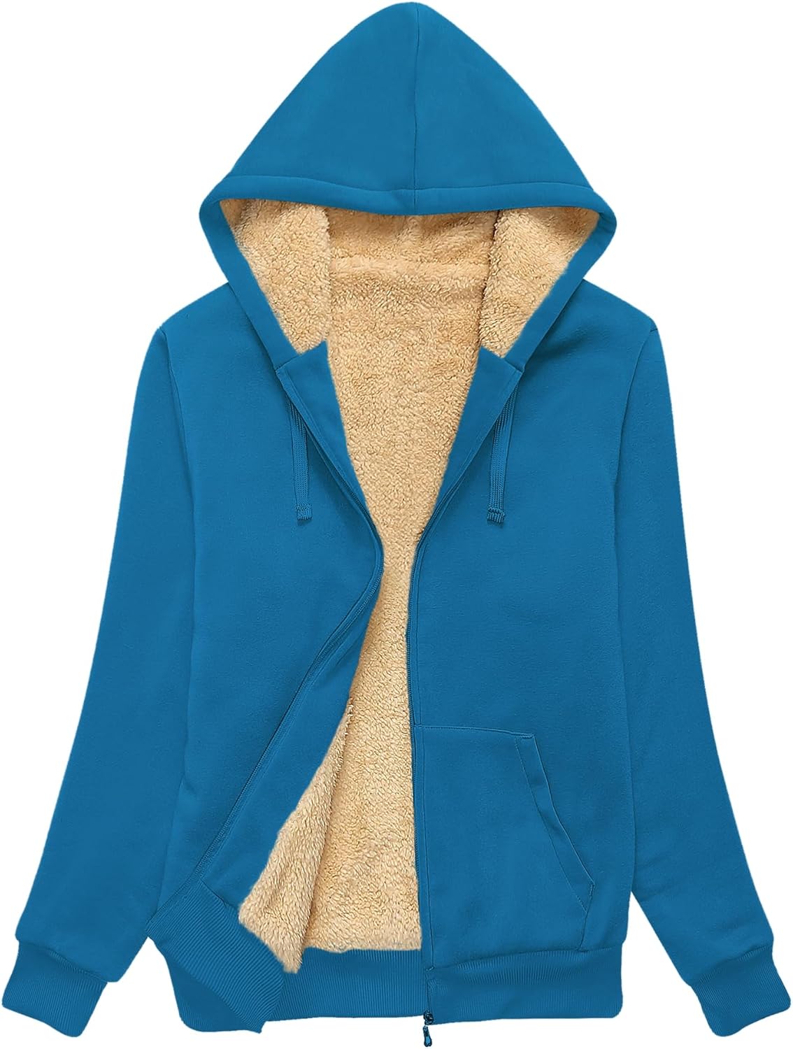 SWISSWELL Women's Winter Fleece Hoodie - Full Zip Sherpa Jacket