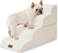 Dog Stairs Ramp for Bed 19.7ft H - 4-Step Pet Stairs for Small