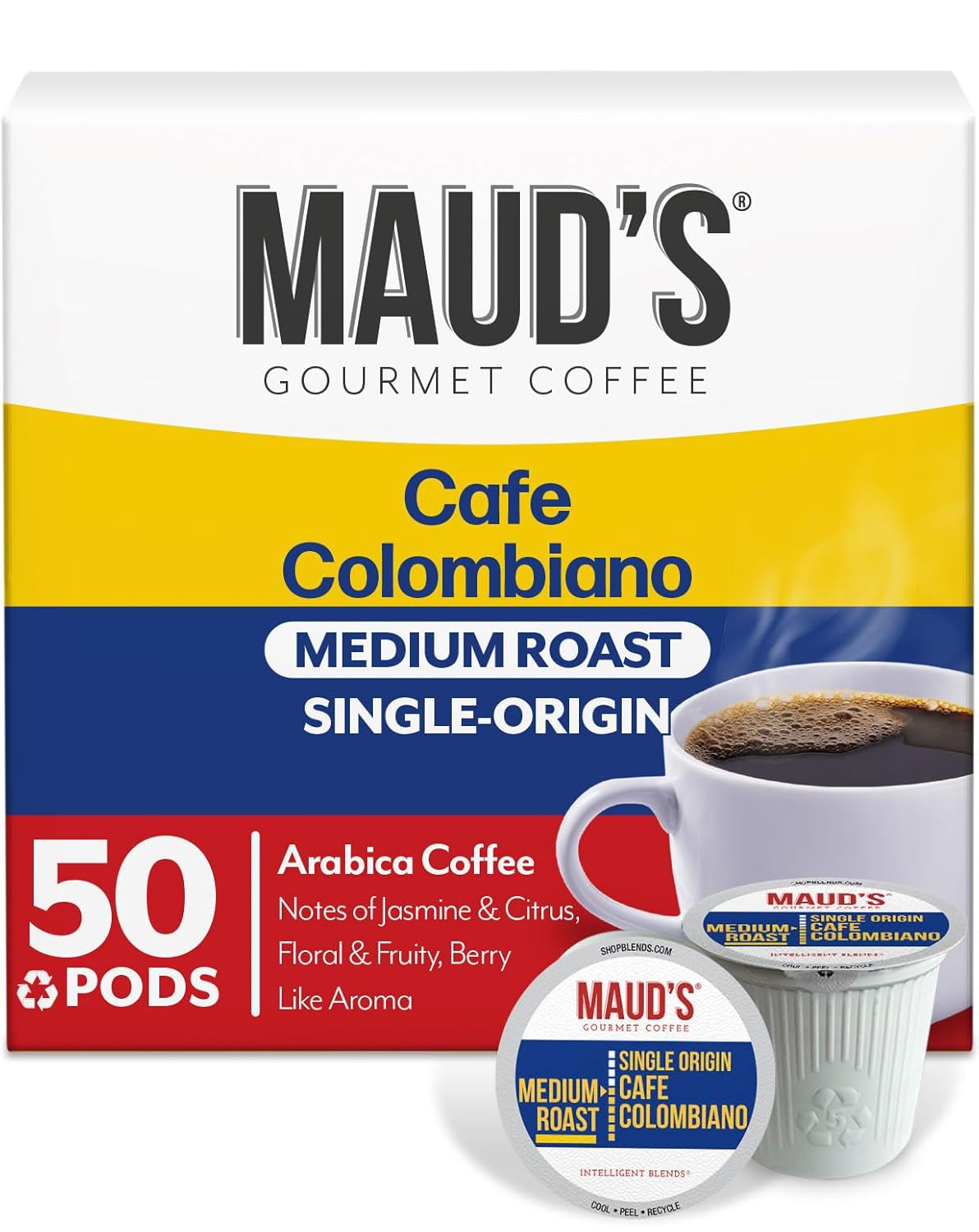 Maud's Columbian Coffee Pods for a Flavorful Medium Roast