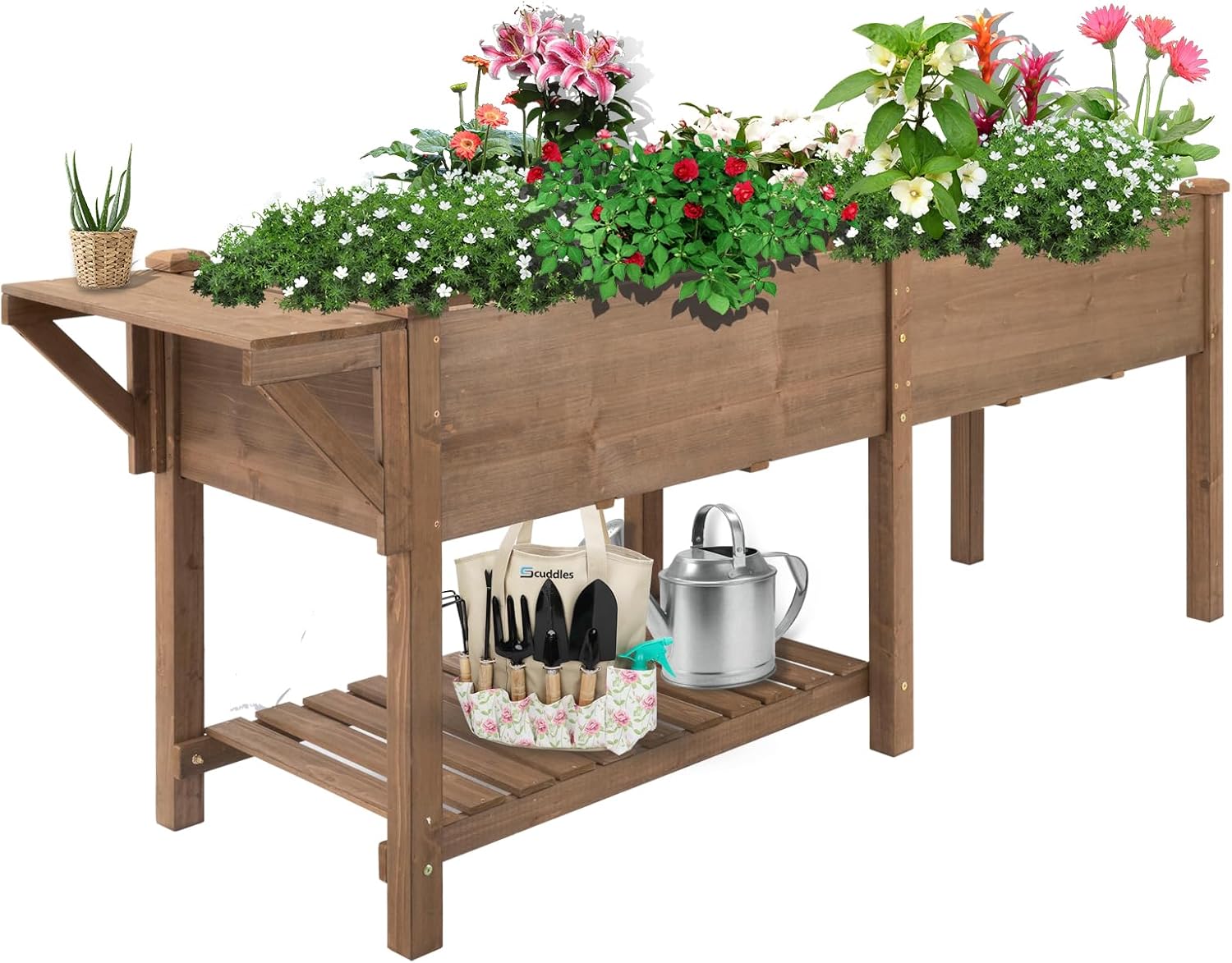 Raised Garden Bed with Legs for Outdoor Gardening and Planting