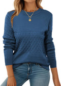 Zeagoo Womens Crew Neck Knit Pullover Sweater - Soft Fall Staple Nylon
