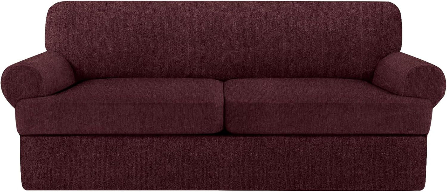 3 Piece T Cushion Sofa Slipcovers for Stylish Living Room Decor