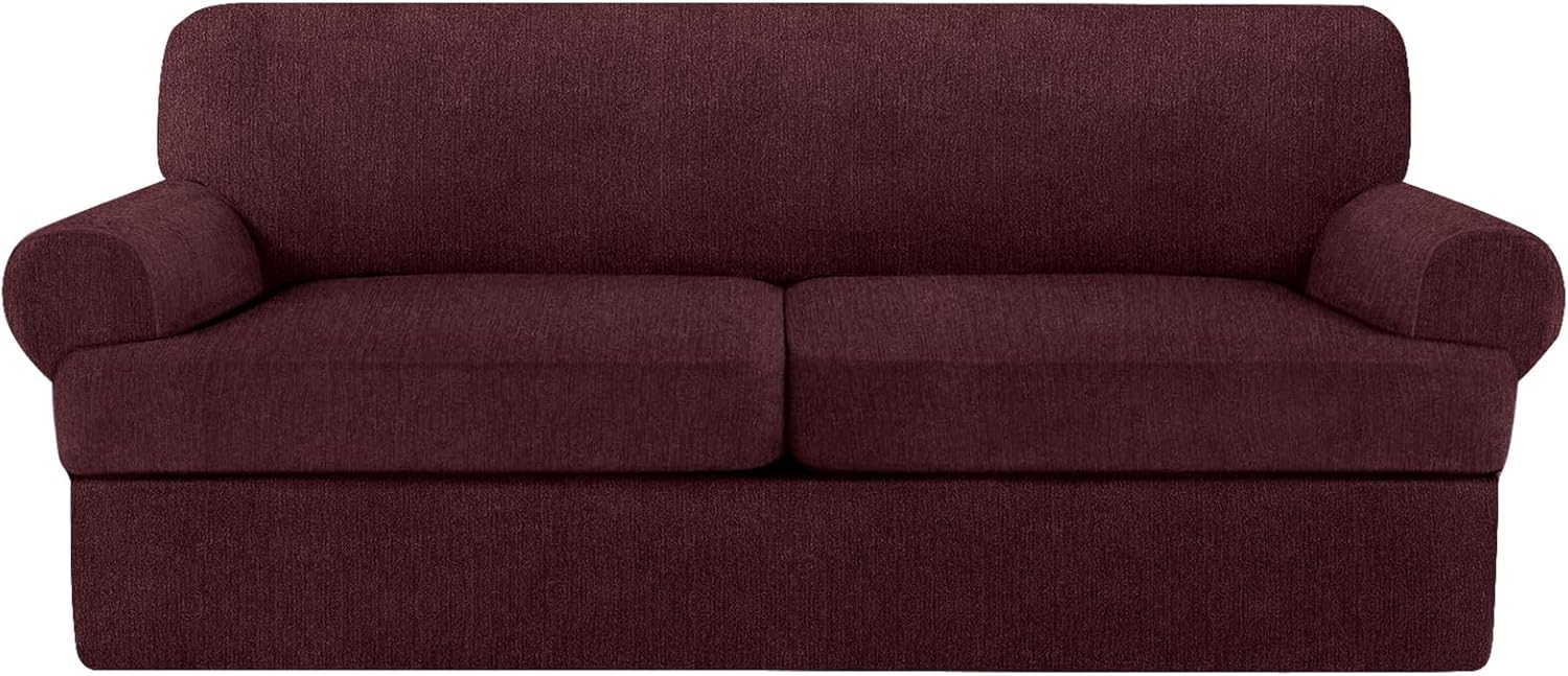 3 Piece T Cushion Sofa Slipcovers for Stylish Living Room Decor