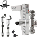 Adjustable Trailer Hitch 2ft Receiver 8ft Drop & Rise - Dual Ball