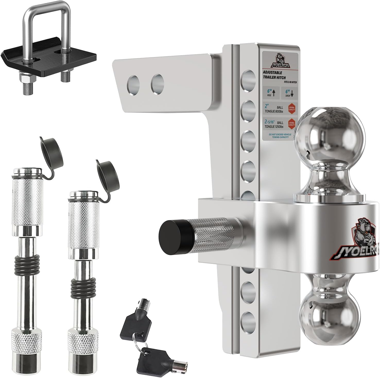 Adjustable Trailer Hitch with Dual Ball for Heavy Duty Towing