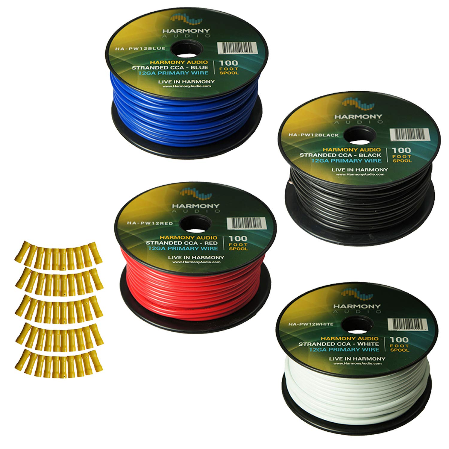 Harmony Audio 12 Gauge Power or Ground Wire - 400 Feet Mix
