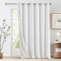 linen lined curtains 100W x 96L Cream Grommet Panel - Light Filtering
