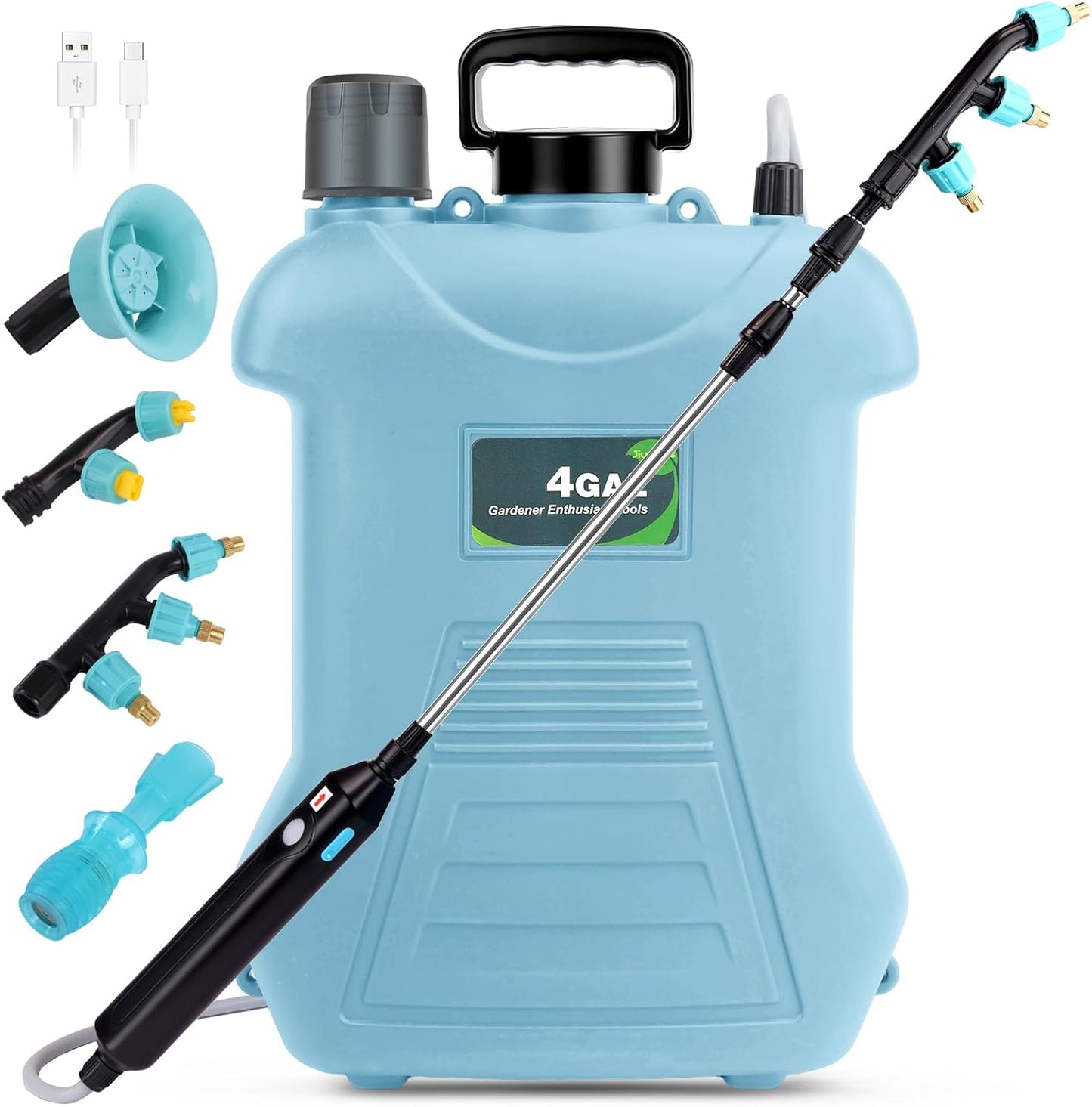 4 Gallon Battery Powered Garden Sprayer for Easy Lawn Care