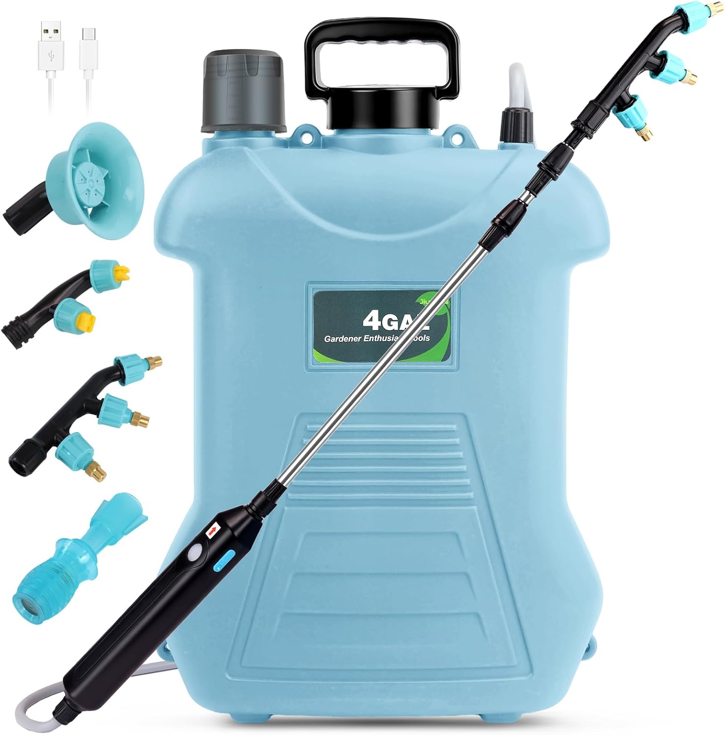 4 Gallon Battery Powered Garden Sprayer for Easy Lawn Care