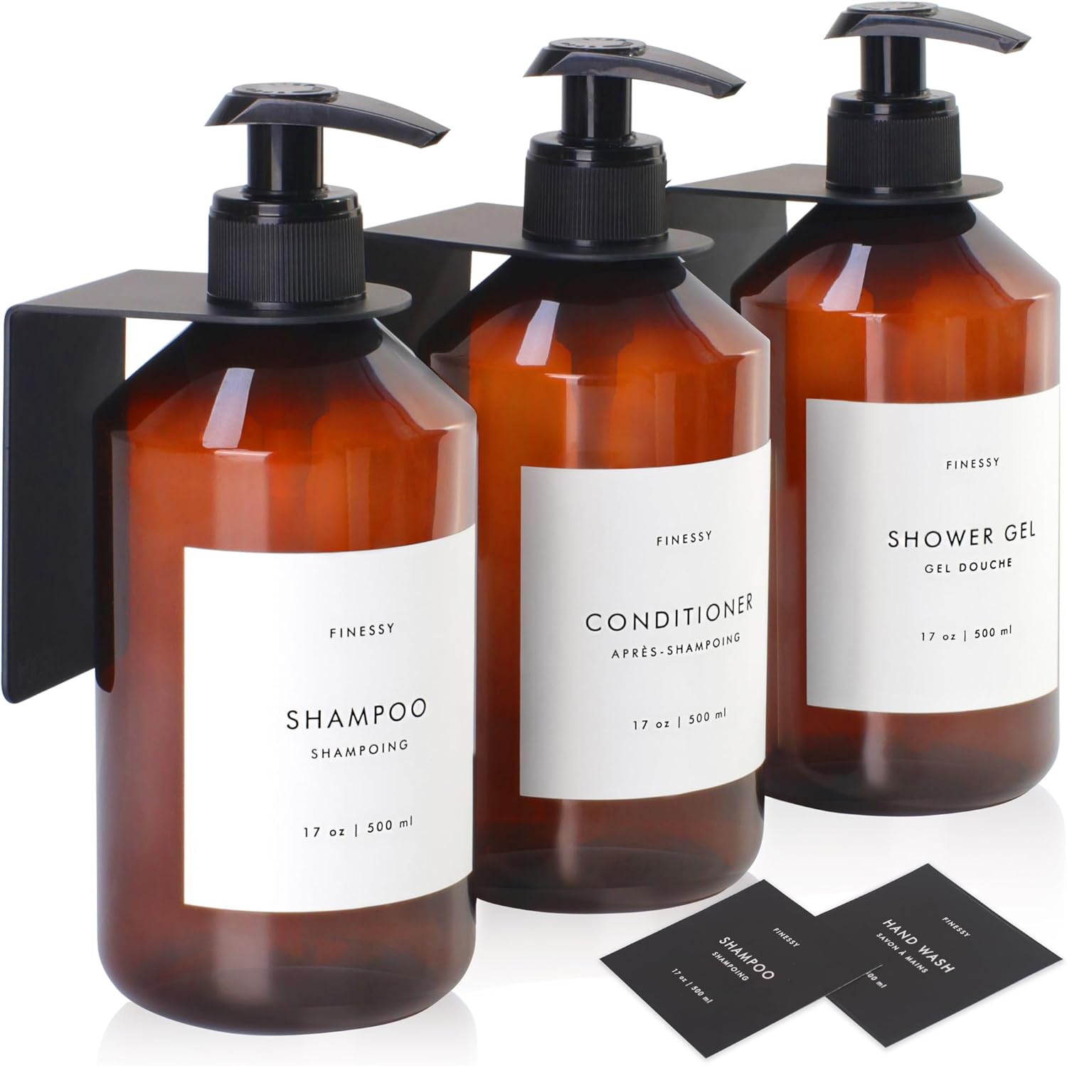 3-Chamber Shower Dispenser Set by FINESSY