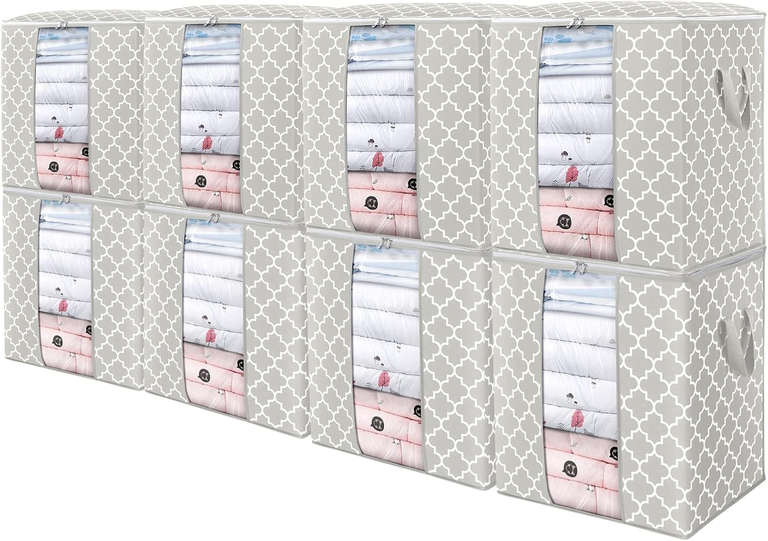 WISELIFE Storage Bags 8 Pack for Large Blanket and Clothes
