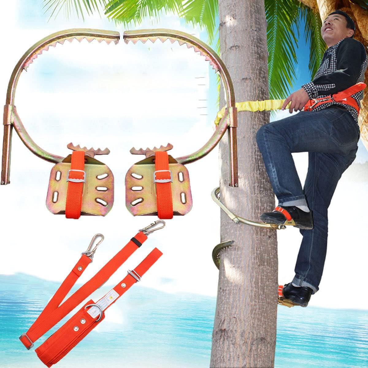 Wear-Resistant Tree Climbing Spikes - Rust Protection, Safe, Easy Pick, WZFANJIJ