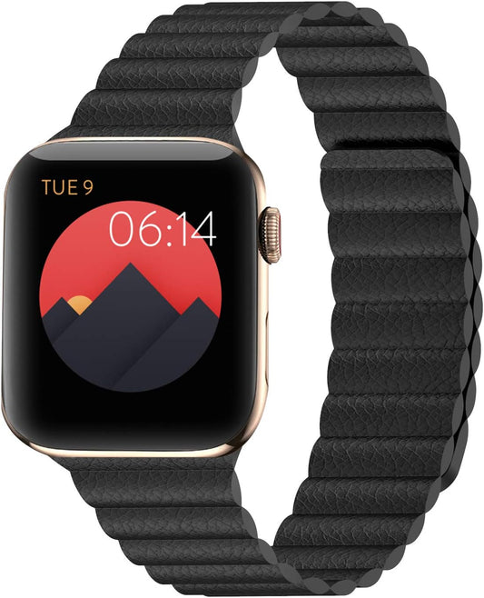 Adjustable Leather Apple Watch Band - Magnetic Closure
