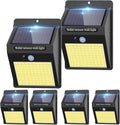 kolpop 6 Pack Solar Motion Lights Outdoor - Bright 100LED Security